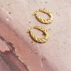 Rope Creole Hoop Earrings 18ct Gold Plate