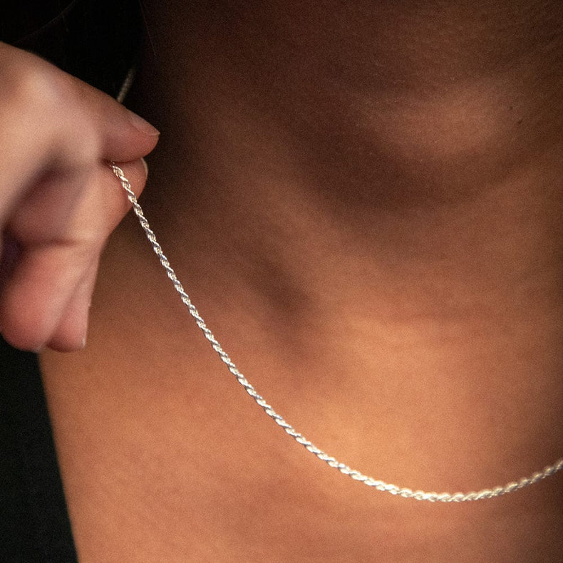 Rope Layering  Chain Necklace Sterling Silver