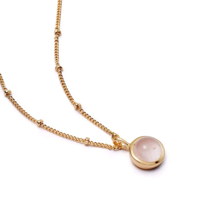 Rose Quartz Healing Stone Necklace 18ct Gold Plate recommended
