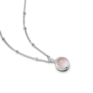 Rose Quartz Healing Stone Necklace Sterling Silver recommended