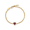 Ruby July Birthstone Charm Bracelet 18ct Gold Plate