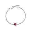 Ruby July Birthstone Charm Bracelet Sterling Silver