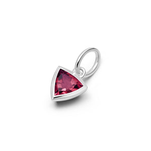 Ruby July Birthstone Charm Pendant Sterling Silver recommended