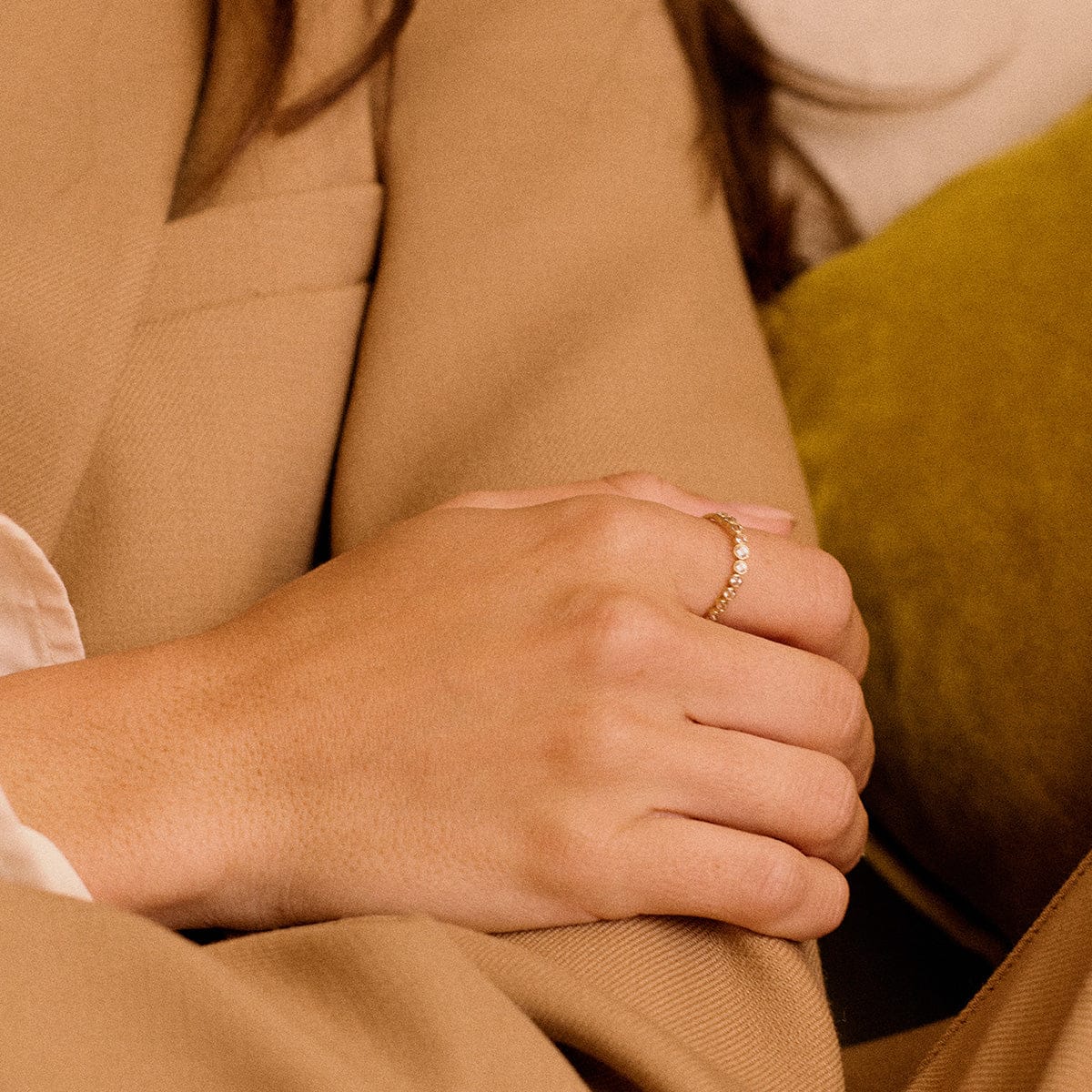 Sapphire Pavé Ring 9ct Solid Gold