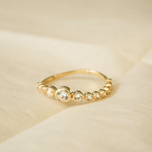 Sapphire Pavé Ring 9ct Solid Gold