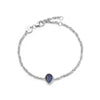 Sapphire September Birthstone Charm Bracelet Sterling Silver
