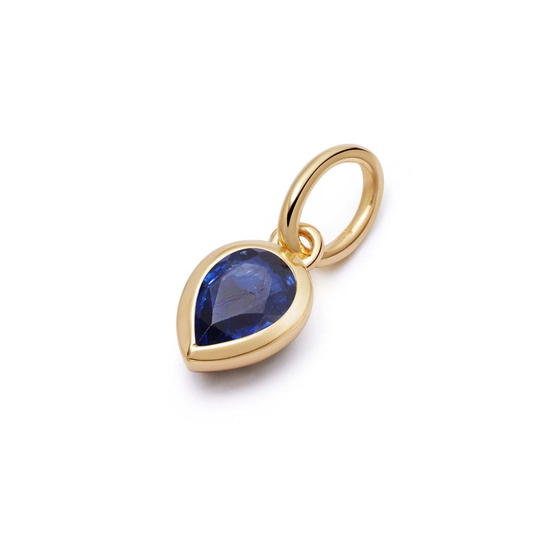 Sapphire September Birthstone Charm Pendant 18ct Gold Plate recommended