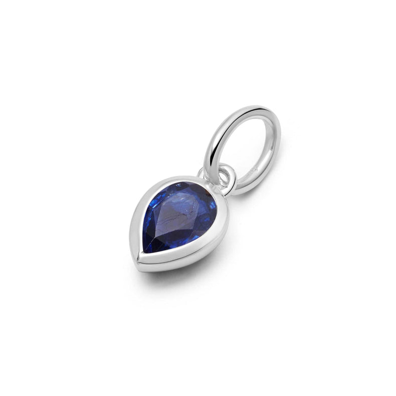 Sapphire September Birthstone Charm Pendant Sterling Silver recommended