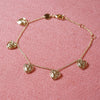 Scribble Heart Charm Bracelet 18ct Gold Plate