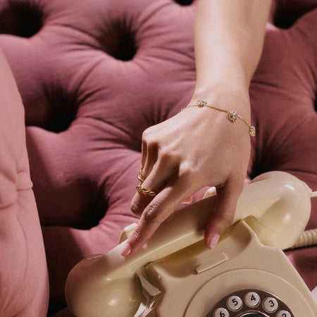 Scribble Heart Charm Bracelet 18ct Gold Plate recommended