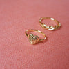 Scribble Heart Ring 18ct Gold Plate