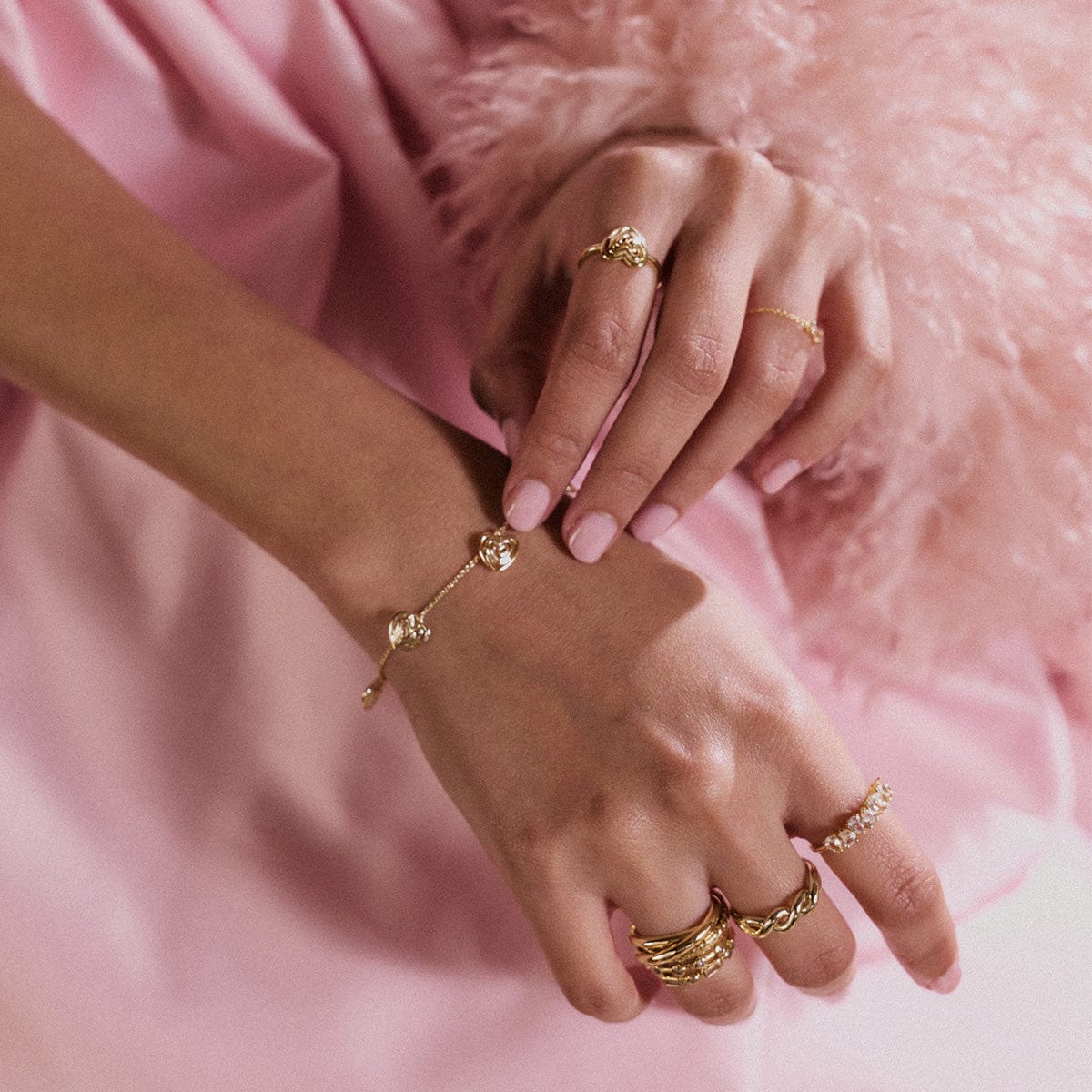 Scribble Heart Ring 18ct Gold Plate