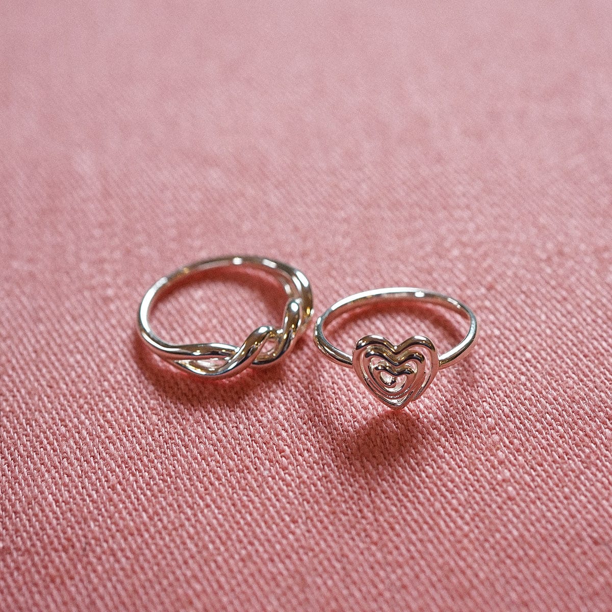 Scribble Heart Ring Sterling Silver