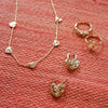 Scribble Hearts 'Locked In' Layering Set 18ct Gold Plate