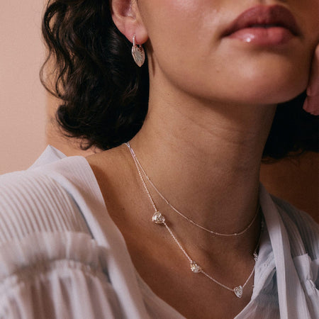 Scribble Hearts 'Locked In' Layering Set Silver Plate recommended