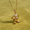 Shrimps Bunny Charm Necklace 18ct Gold Plate