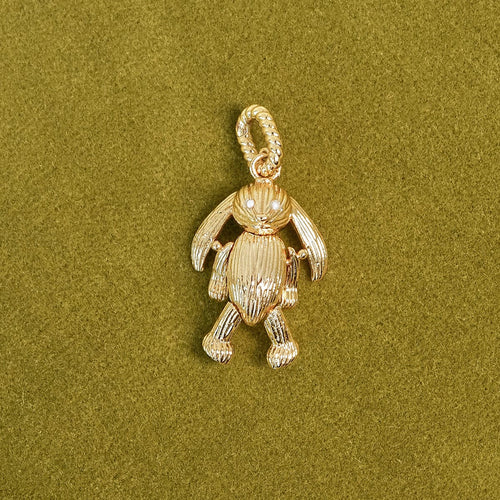 Shrimps Bunny Charm 18ct Gold Plate
