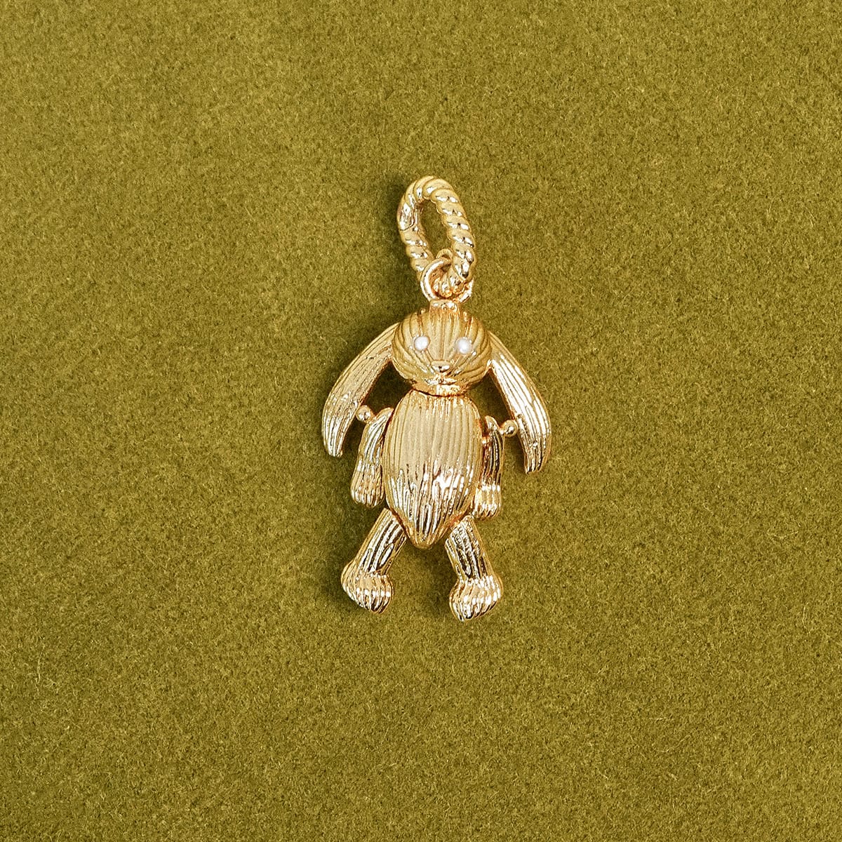 Shrimps Bunny Charm 18ct Gold Plate