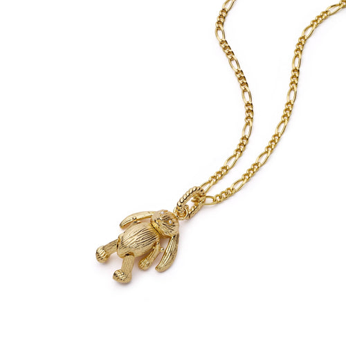 Shrimps Bunny Charm Necklace 18ct Gold Plate