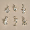 Shrimps Bunny Charm Necklace Silver Plate