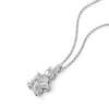 Shrimps Cat Pearl Charm Necklace Silver Plate