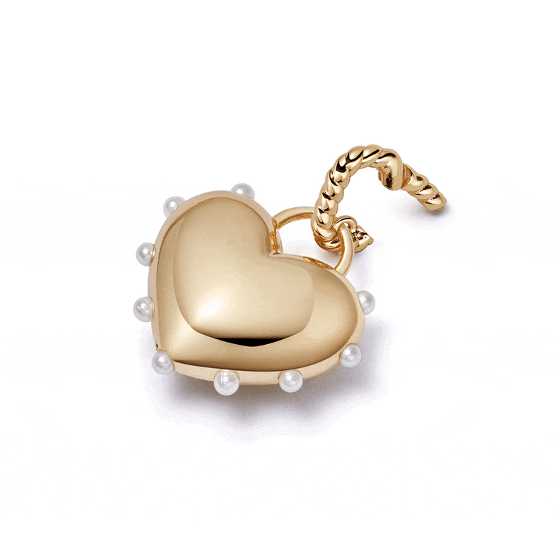 Shrimps Chubby Heart Charm 18ct Gold Plate recommended