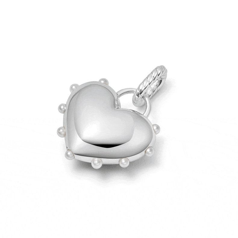 Shrimps Chubby Heart Charm Sterling Silver recommended
