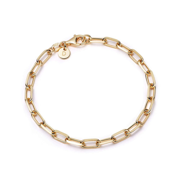 24k Gold Gloss Lilac Crown Chakra Bracelet by Daisy Jewellery