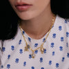 Shrimps Chunky Charm Necklace Layering Set 18ct Gold Plate
