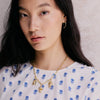 Shrimps Chunky Charm Necklace Layering Set 18ct Gold Plate