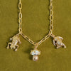 Shrimps Chunky Charm Necklace Layering Set 18ct Gold Plate