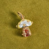 Shrimps Chunky Charm Necklace Layering Set Silver Plate