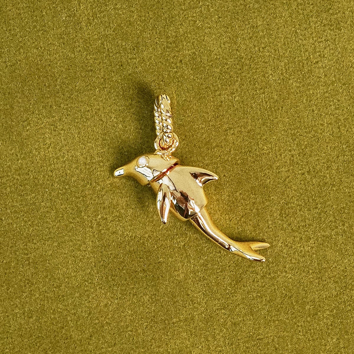 Shrimps Dolphin Charm 18ct Gold Plate
