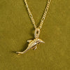 Shrimps Dolphin Charm Necklace 18ct Gold Plate