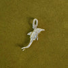 Shrimps Dolphin Charm Necklace Silver Plate