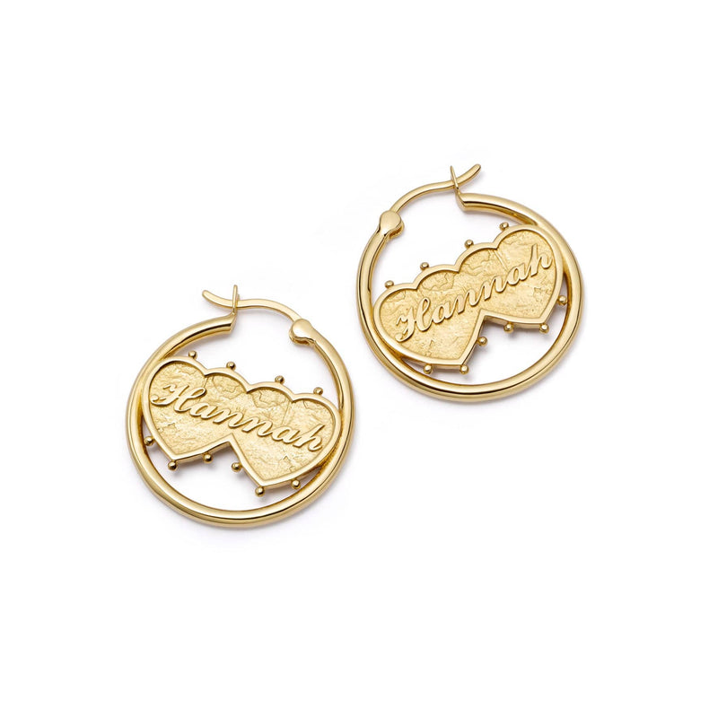 Shrimps Double Heart Earrings 18ct Gold Plate recommended
