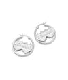 Shrimps Double Heart Earrings Sterling Silver