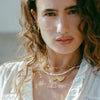 Shrimps Double Heart Personalised Necklace 18ct Gold Plate