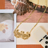 Shrimps Double Horseshoe Personalised Necklace 18ct Gold Plate