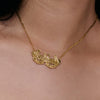 Shrimps Double Horseshoe Personalised Necklace 18ct Gold Plate