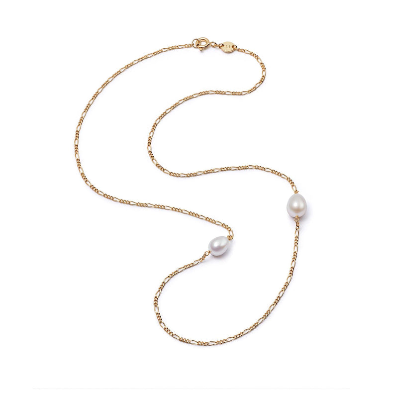 Shrimps Double Pearl Necklace 18ct Gold Plate recommended