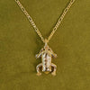Shrimps Frog Charm Necklace 18ct Gold Plate
