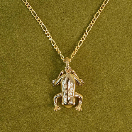 Shrimps Frog Charm Necklace 18ct Gold Plate recommended