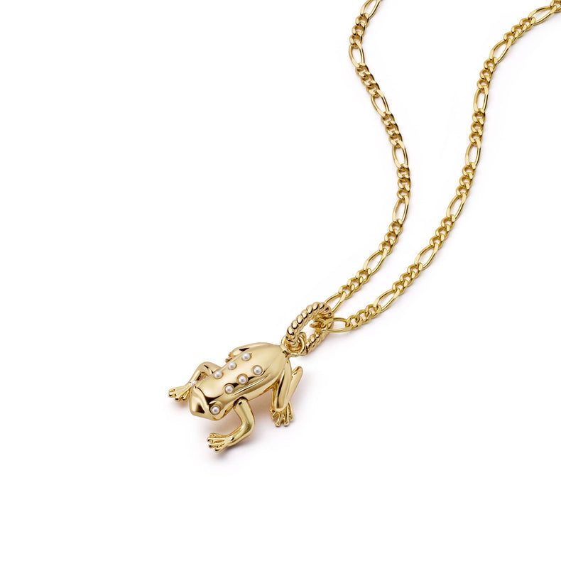 Shrimps Frog Charm Necklace 18ct Gold Plate recommended