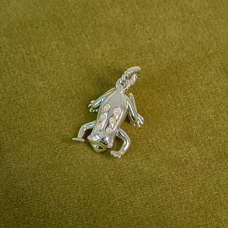 Shrimps Frog Charm Silver Plate recommended