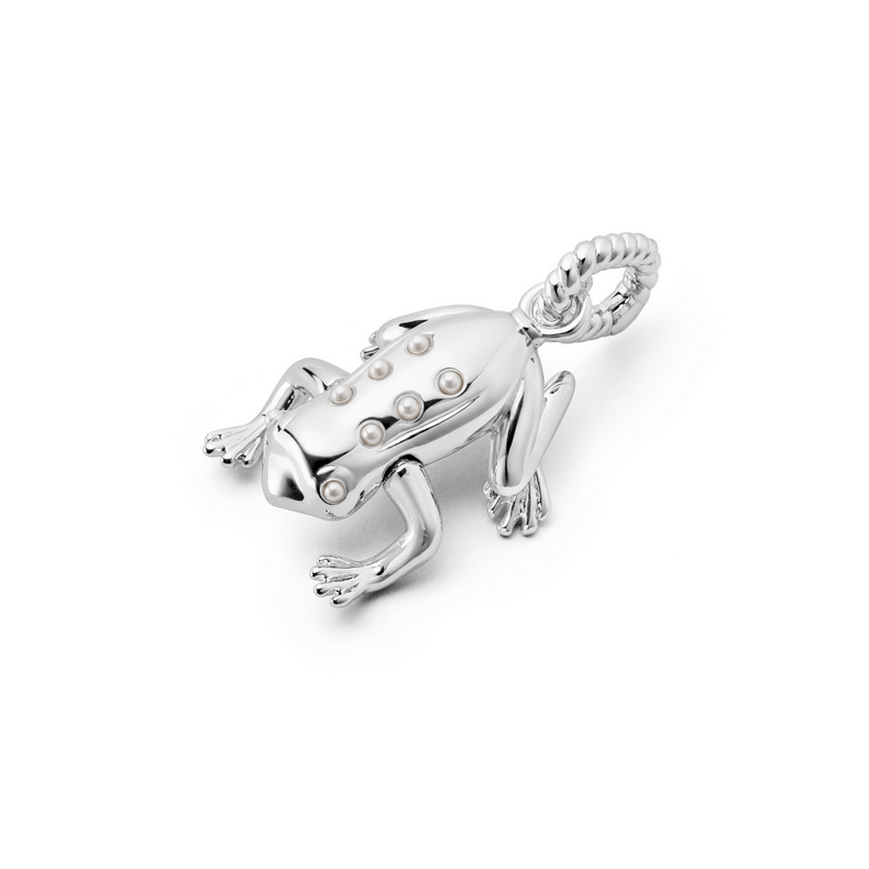 Shrimps Frog Charm Silver Plate recommended