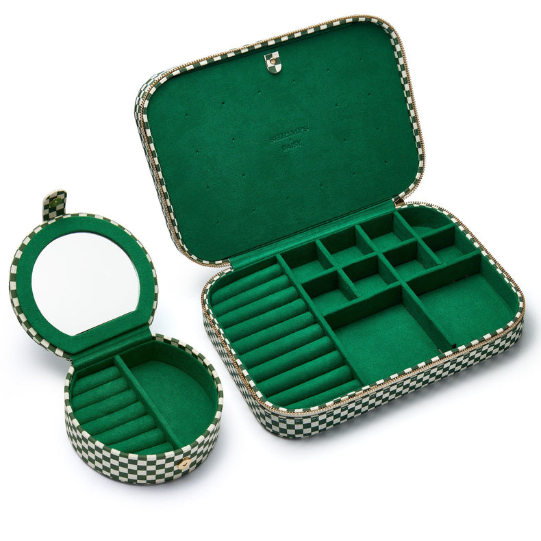 Shrimps Green Jewellery Case Set