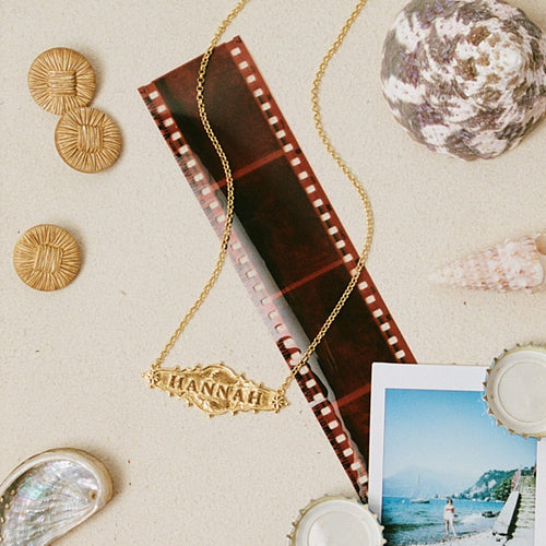 Shrimps Keepsake Personalised Necklace 18ct Gold Plate