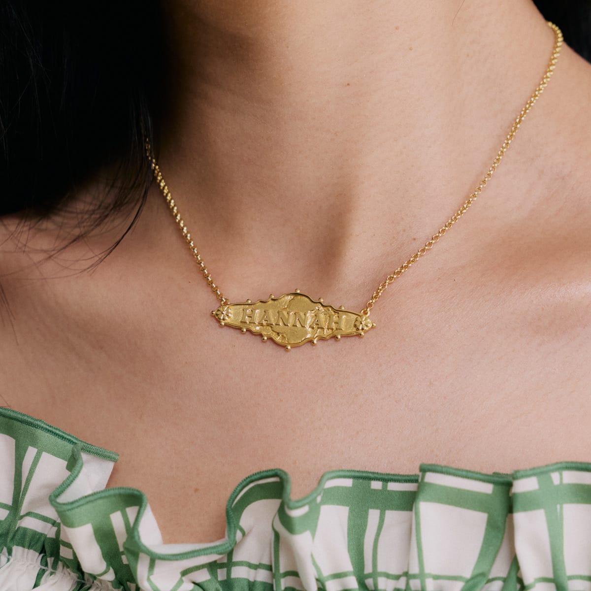 Shrimps Keepsake Personalised Necklace 18ct Gold Plate