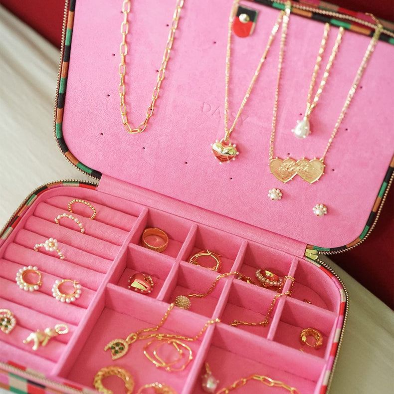 Shrimps Large Pink Jewellery Case